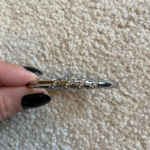 Anne Klein Silver Bracelet with Crystal Accents